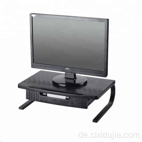 Nützlicher Kunststoff / Stahl Laptop / Monitor Stand Riser mit Schublade